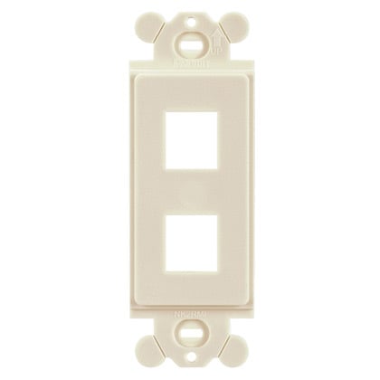 NK2RMFIG NetKey Flat Module Adapter Frame, 1 Gangs, 2 Ports, ABS, International Gray, For Use With Keystone Module