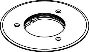 896 800/880 Assembled Communication/Power Cover Plate, 5-1/2 in Dia, Brass