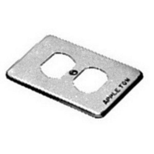 Steel Duplex Receptacle Cover; 1-Gang