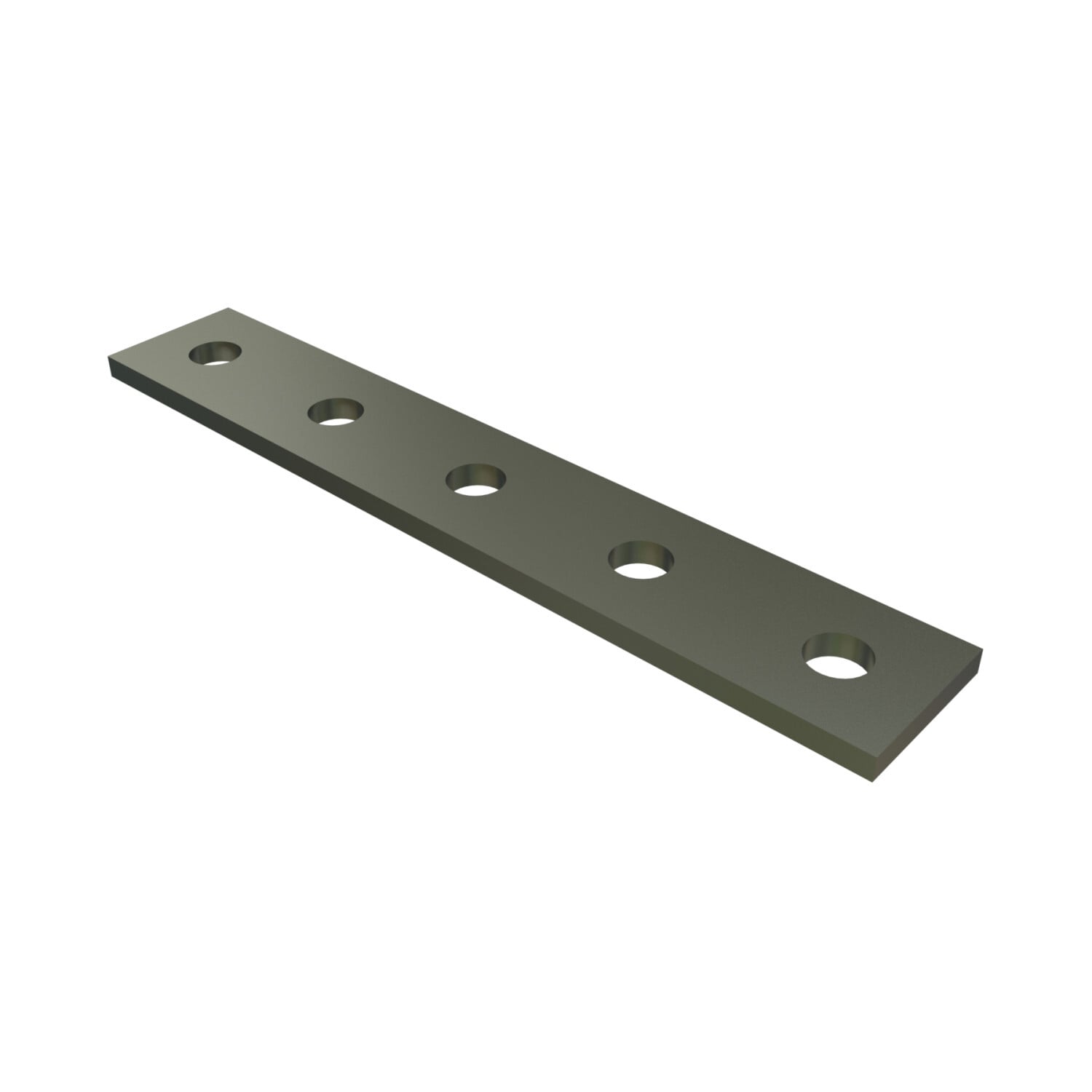P1941-EG Channel Flat Plate Fitting, 5 Holes, 9-1/8 in L x 1-5/8 in W x 1/4 in THK, HRPO Steel