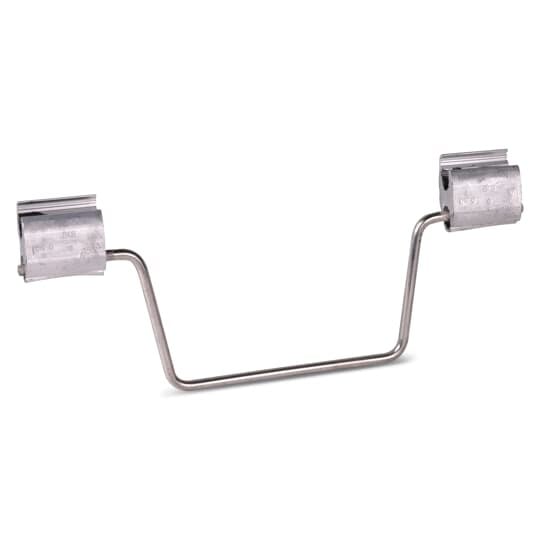 WRS152 Blackburn Contax Filled Wide Range Compression Stirrup Connector, 10 in L x 2-15/16 in H Bail, 2 to 6 AWG ASCR, 1 AWG Stranded, 6 AWG Solid, Stirrup 2 AWG Solid Copper Conductor, Aluminum/Copper, Tin Plated