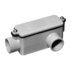 Type LL Conduit Body, Volume 12 Cubic Inches, Size 3/4 Inch, Length 6-9/32 Inches, Material PVC, Color Gray, For use with Schedule 40 and 80 Conduit