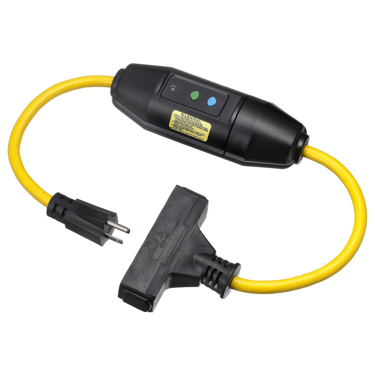 GFPIL15125TRIM 3-Wire Manual Portable Straight Blade Fabricated GFCI Line Cord, (3) Conductors 14 AWG Conductor Copper Conductor, 2 ft L, 120 VAC