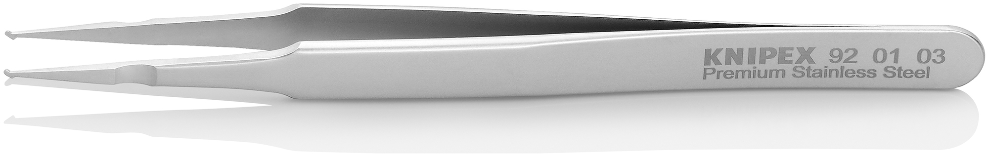 Premium Stainless Steel Positioning Tweezers-SMD, 4 3/4 in., 0.30 mm TT, 1.50 mm TW