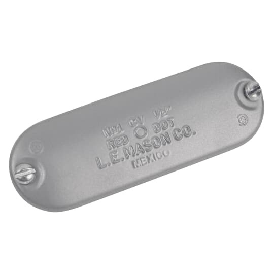CV-1 Red Dot Conduit Body Cover With Stainless Steel Screw, 1/2 in Hub, For Use With Series A and B Rigid/Aluminum Conduits Body, Die Cast Aluminum, Aluminum Lacquered