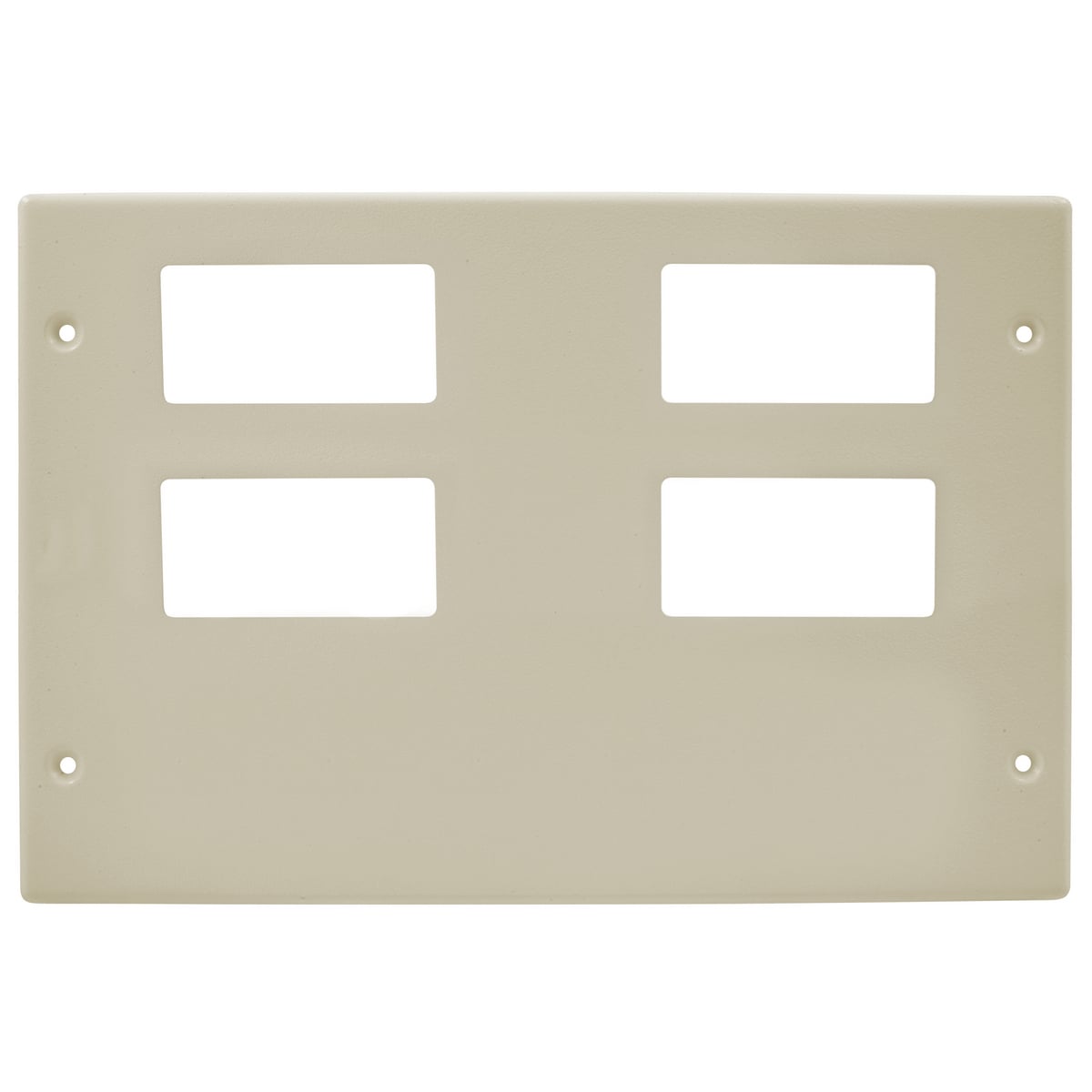 HBL67473RRRRXXIV HBL6750 6-Gang 4-Decorator Removable Standard Cover Plate, For Use With HBL6750 Series Metal Raceway, Roll Formed Steel, Ivory