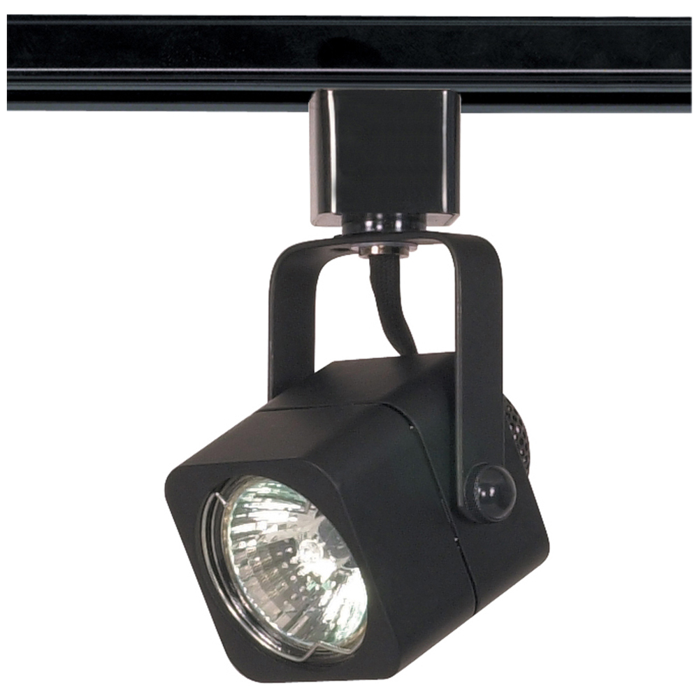 TH313 Transitional Track Lighting Head, Halogen Lamp, 50 W Fixture, 120 V AC, Square Head, 6-1/2 in Maximum Extension