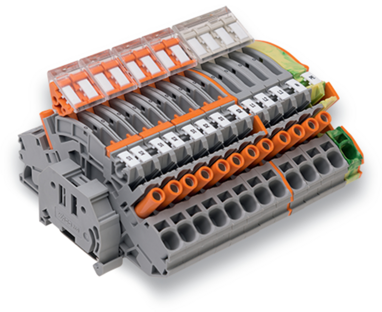 2007-8874 Operating Tool Compact Terminal Block, 500 V, 20 to 8 AWG Wire, 1 Poles, DIN Rail Mount