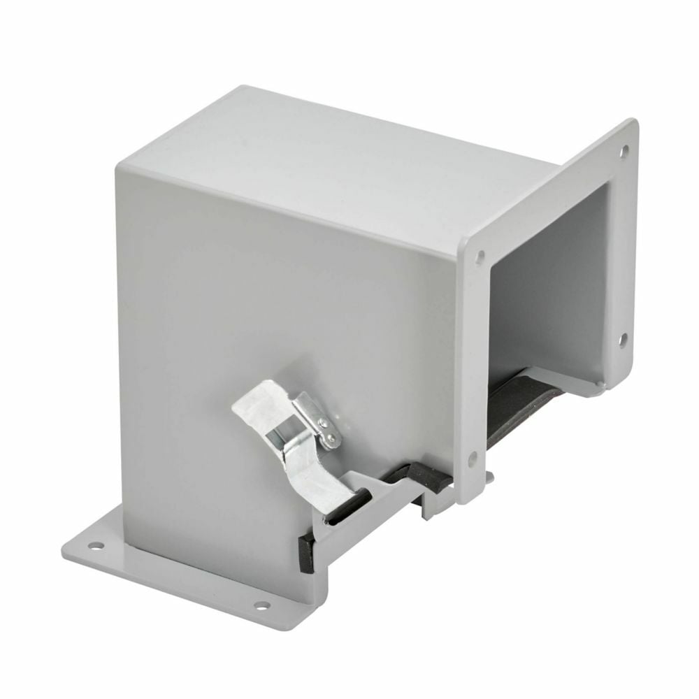 44-12LE9B D90 Inside Opening Wireway Elbow, 7.44 in L x 4 in W x 4 in H, 90 deg Bend, Steel