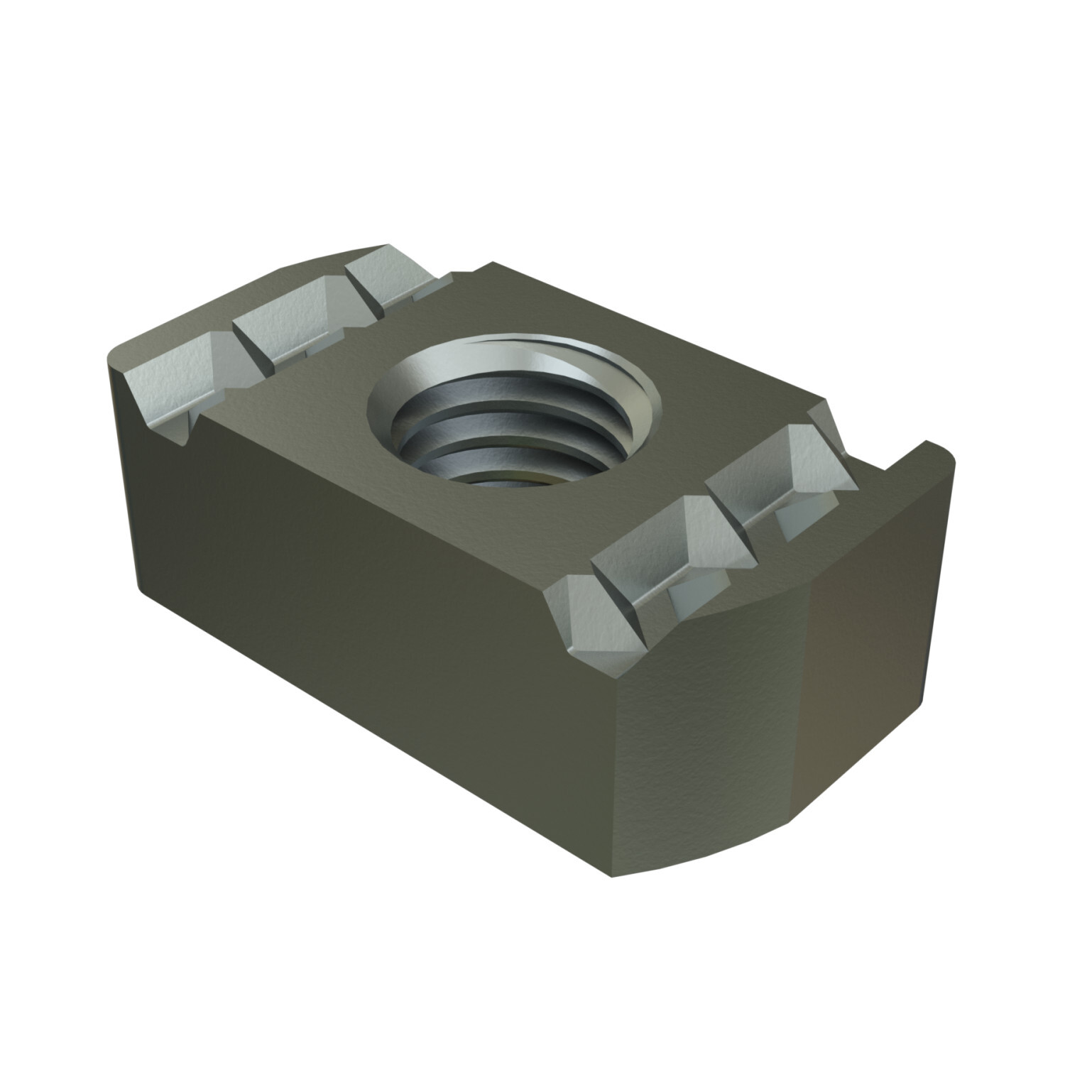 UNISTRUT CHANNEL NUT, M8, 3/4"x 1/4"x 1-23/64", NO SPRING, EG