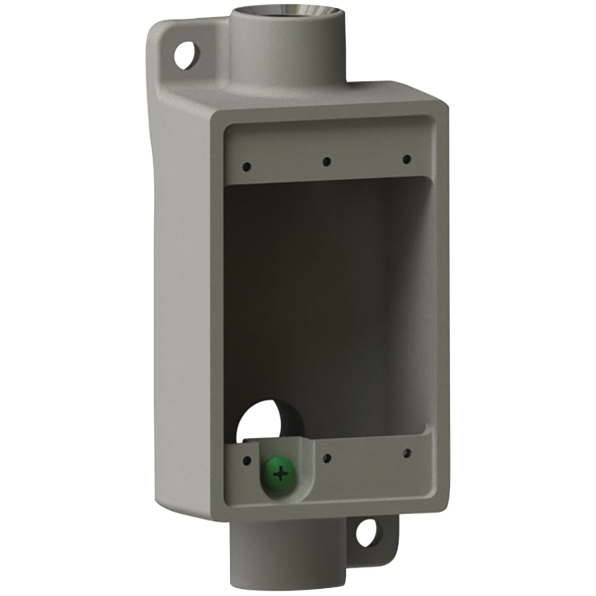 FSCA-1M F Series Type FSCA Shallow Cast Device Box, Duraloy Iron, 18 cu-in Capacity, 1 Gangs, 1 Outlets, 6-3/8 in H x 2-7/8 in W x 2-11/16 in D