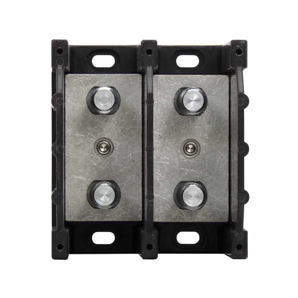 16394-2 Barrier Power Terminal Block, 600 V AC/DC, 400 A, 2 Poles, Aluminum/Thermoplastic