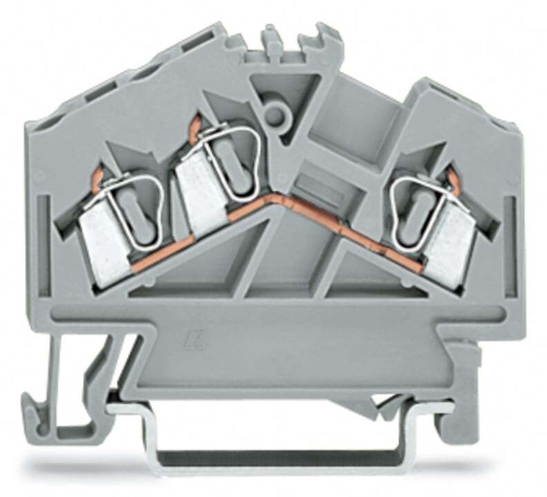 280-641 Terminal Block, 800 V AC, 24 A, 28 to 12 AWG Wire, DIN Rail Mount