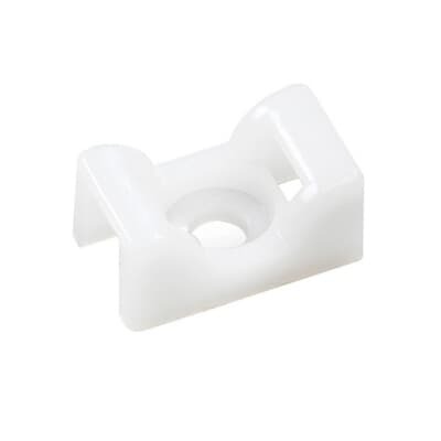 TC5141 Ty-Rap Saddle Support Cable Tie Mounting Base, Threaded Mount, 0.19 in W Tie, Nylon/Polyamide 6.6, Natural