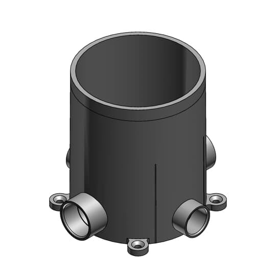 E971FB Carlon Drop-In Non-Metallic Floor Box, PVC, 90 cu-in Capacity, 1 Gangs, 1 Outlets, 5.4 in D
