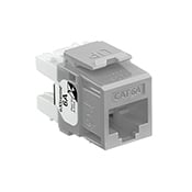 6110G-RG6 eXtreme QuickPort Channel Rated Crimp UTP Connector, Cat 6a Module, Flush Mount, 1 Port, Plastic, Gray