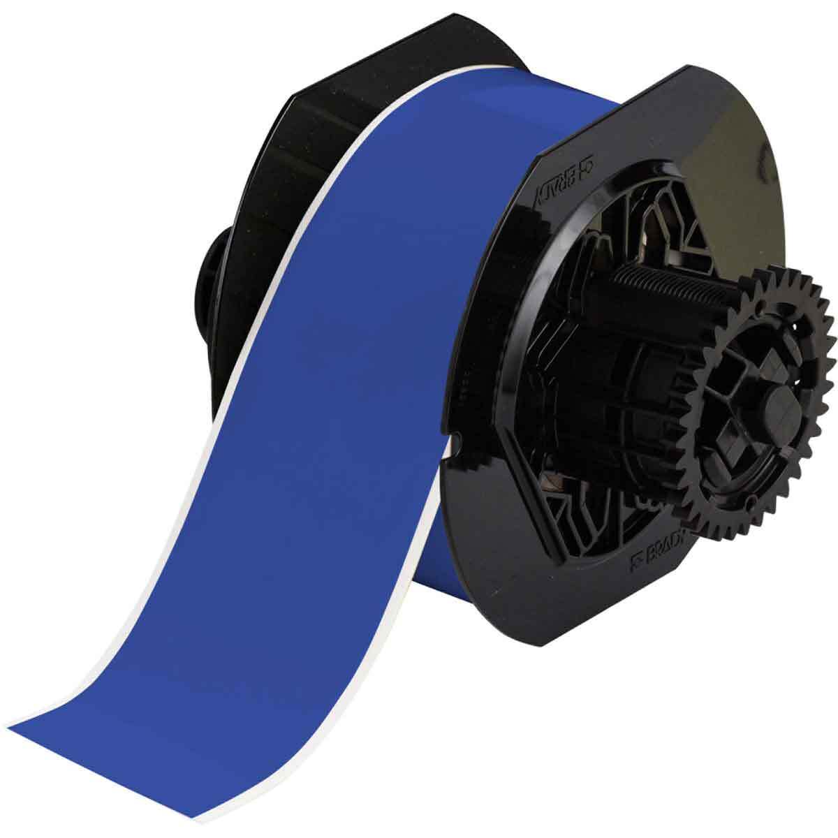 B30C-2250-595-BL B30 Thermal Transfer Vinyl Label, 2-1/4 in W, Blue, B-595 Vinyl