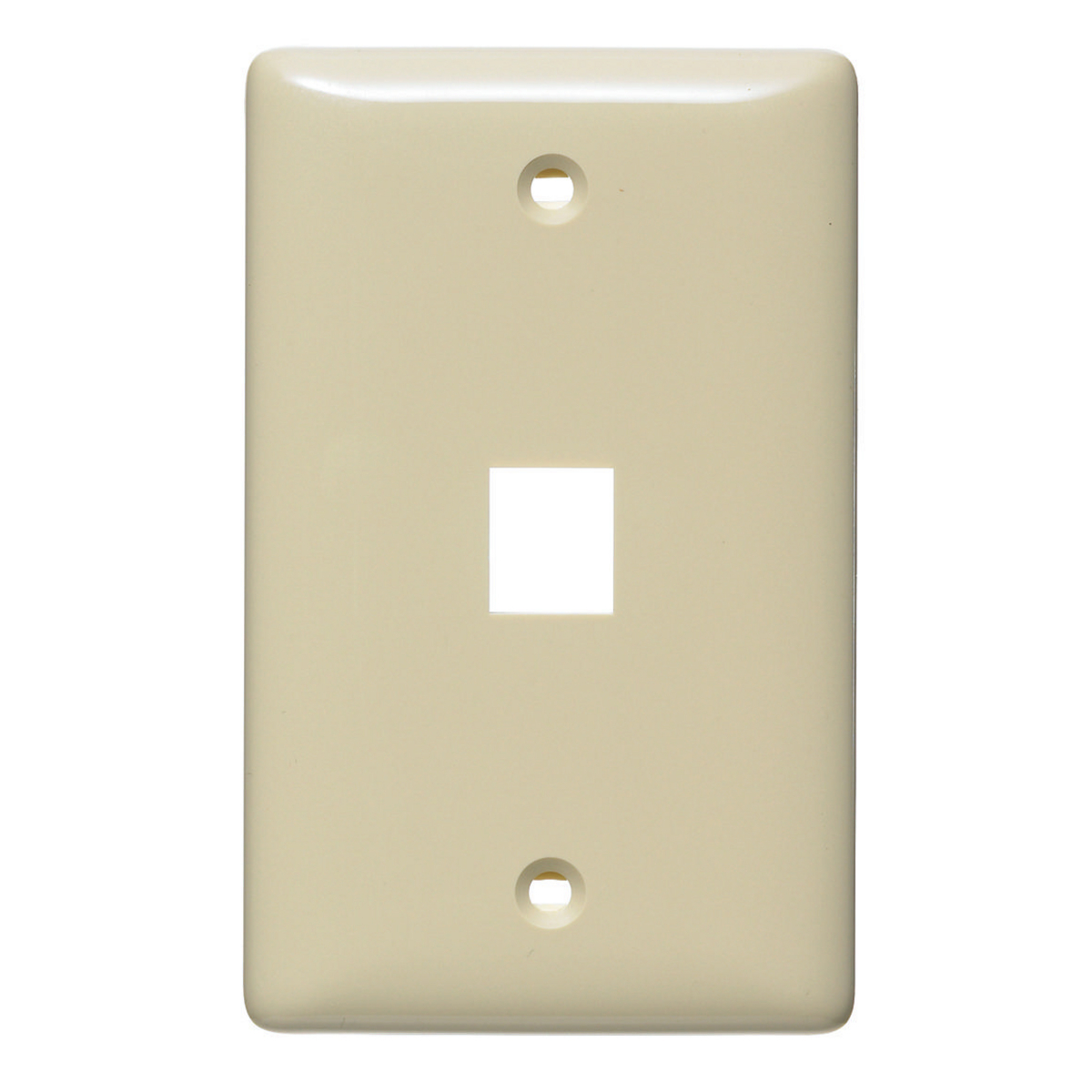 NSP11I Rear Load Standard Molded Keystone Faceplate, 1 Gangs, 1 Ports, Audio/Video/Voice/Data/Multimedia Module, Fastened Mount, High-Impact Thermoplastic