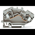 2-conductor through terminal block; 10 mm; center marking; for DIN-rail 35 x 15 and 35 x 7.5; CAGE CLAMP; 10,00 mm; gray