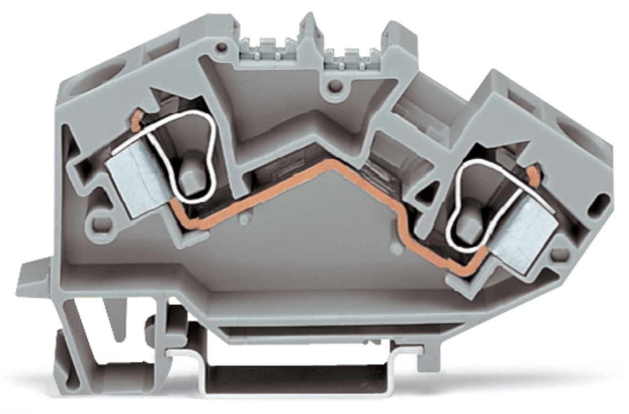 784-601 Operating Tool Conductor Terminal Block, 1 kV, 57 A, 24 to 8 AWG Wire, 1 Poles, DIN Rail Mount