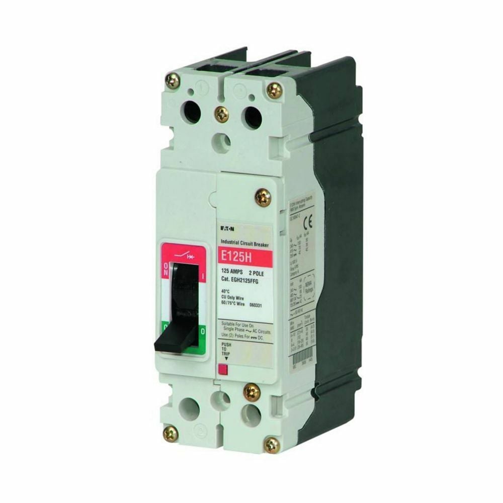 EGB2040FFG G Series Type EGB 2-Pole Molded Case Circuit Breaker, 347/600Y V AC, 40 A, 18/25 kA Interrupt, 2 Poles, Thermal Magnetic Trip