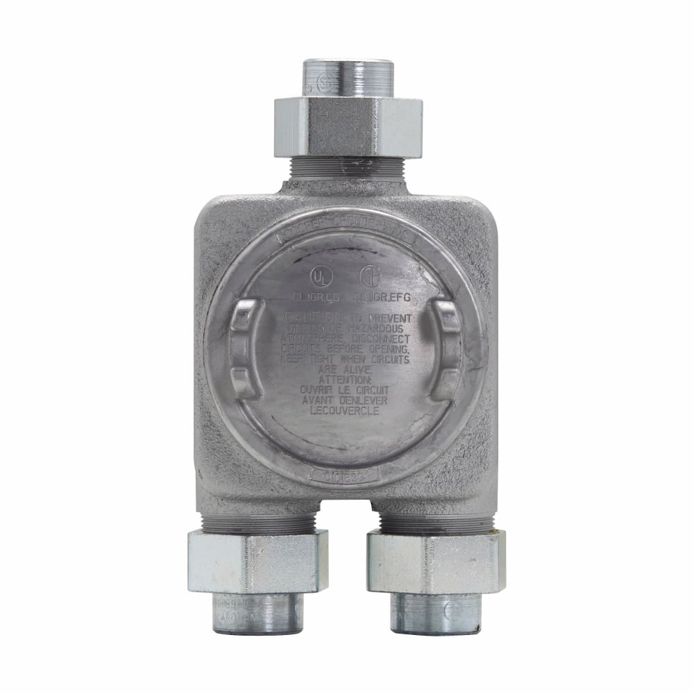 GUAG7775 Junction Box With Union Hub, Feraloy Iron Alloy, 22.8 cu-in Capacity, 6.1 in L x 4.2 in W x 9.4 in D