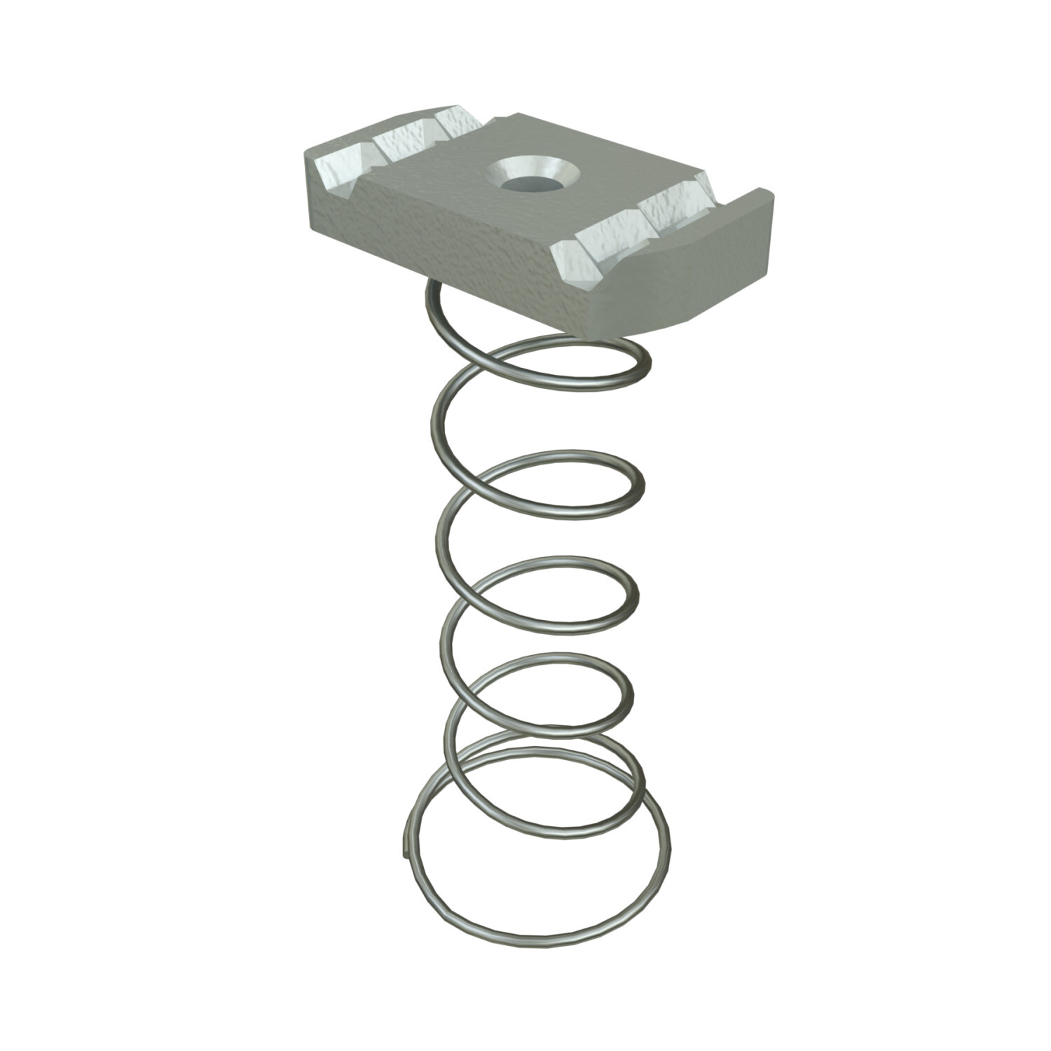 P5510-HG Channel Nut With Spring, For Use With P500 and P5500 Channels, 1/2-13 Thread, Mild Steel