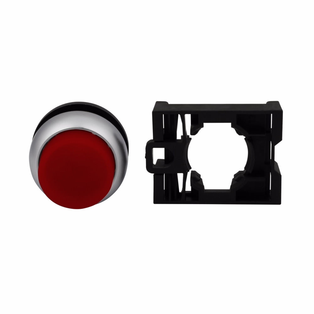 M22-DLH-R Modular Illuminated Pushbutton Operator, 22.5 mm, Extended Operator, Momentary Contact, Red
