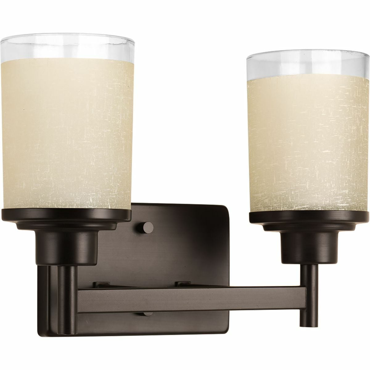 P2977-20 Alexa Contemporary Soft Bath and Vanity Fixture, (2) Lamp, 120 V AC, Antique Bronze Housing