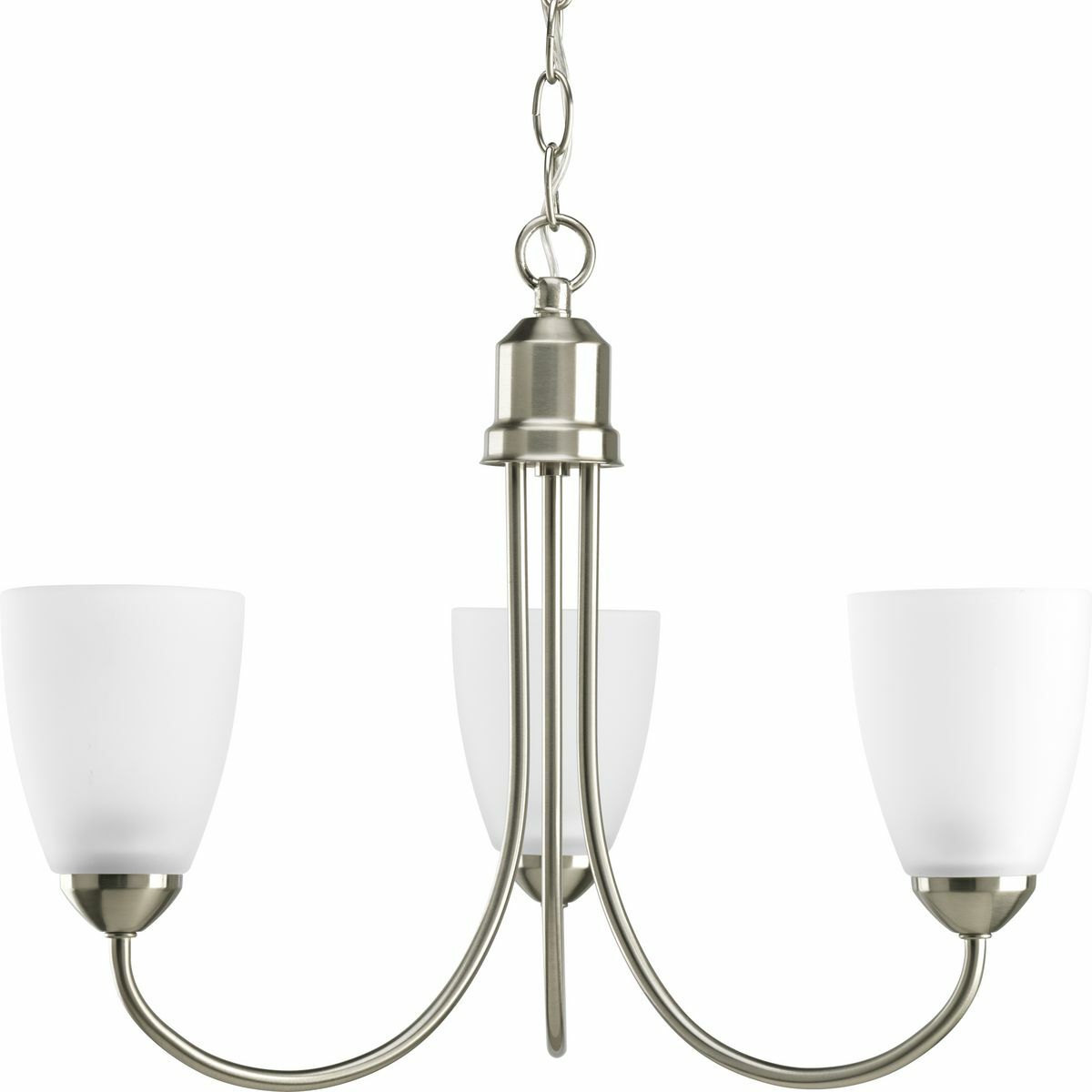 P4440-09 Gather Contemporary/Soft/Transitional Chandelier, (3) A19 Lamp, 120 V AC, Nickel Plated Housing