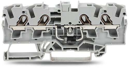 2004-1411/1000-401 Operating Tool Component Terminal Block, 250 V, 1.5 A, 20 to 10 AWG Wire, 1 Poles, DIN Rail Mount