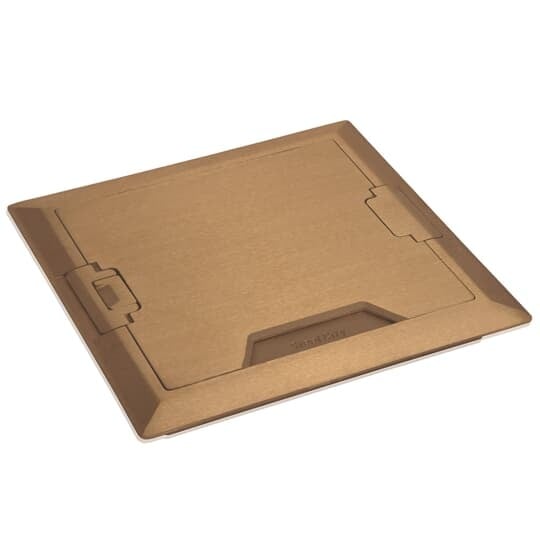 665-CST-M-BRS Steel City Concealed Service Top, 9.32 in L x 9.336 in W x 0.813 in D, Brass
