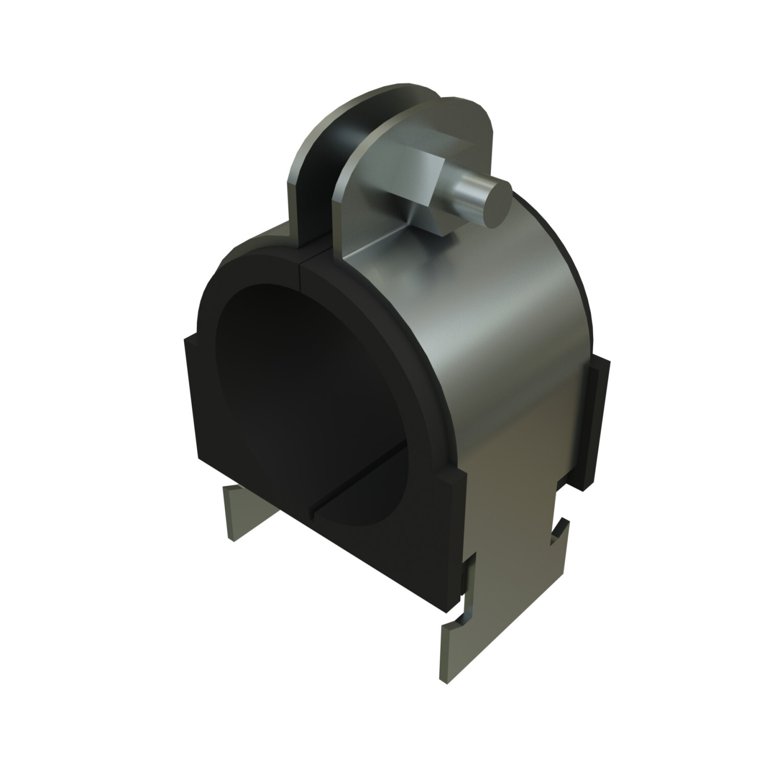 106N114-EG Pipe Clamp Assembly With Standard Bolt, 6 in, HRPO Steel, Electro-Galvanized