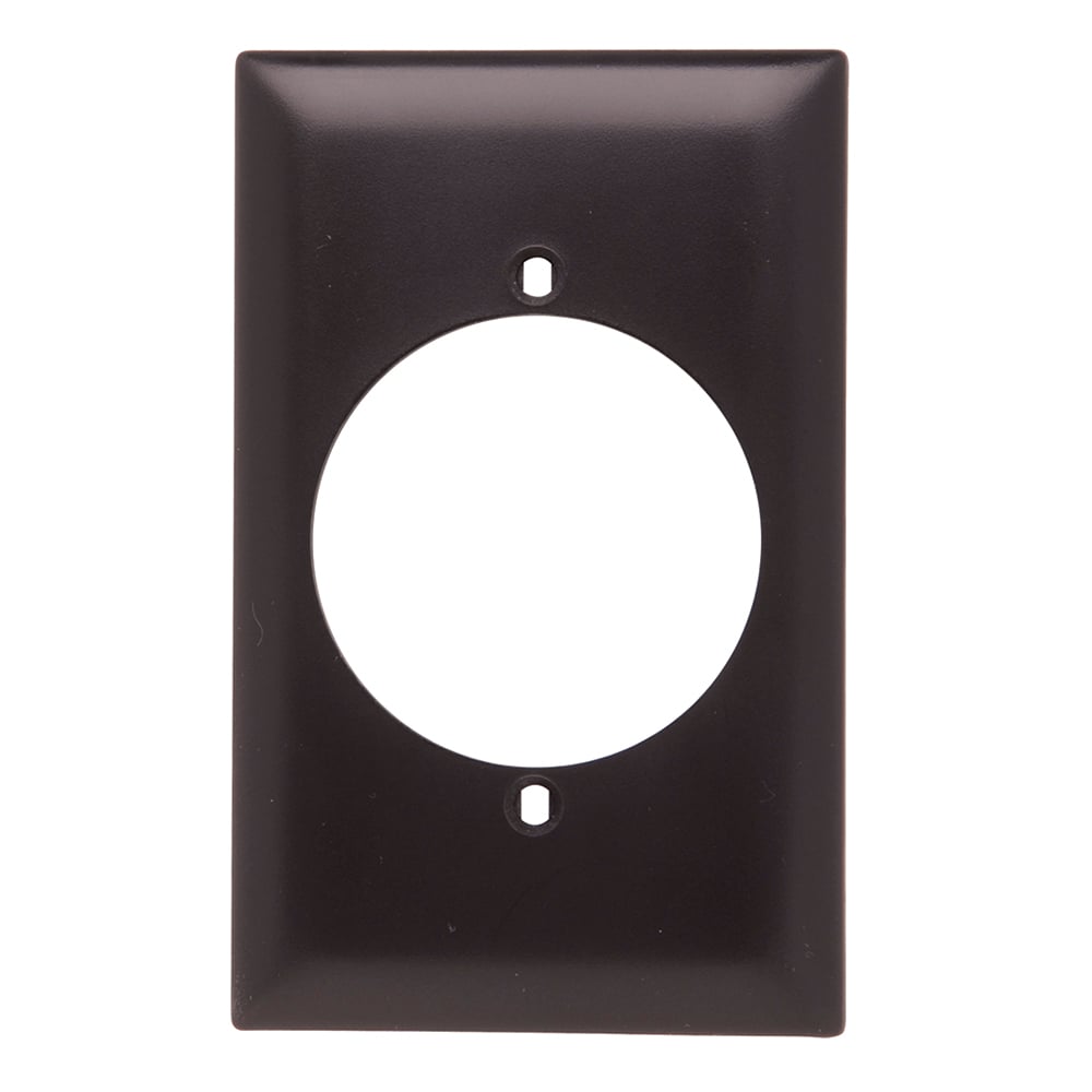 TP724 TradeMaster 1-Gang Nylon Wall Plate, 2156-in Power Outlet Receptacle Opening, 2 Mtg Holes, Brown