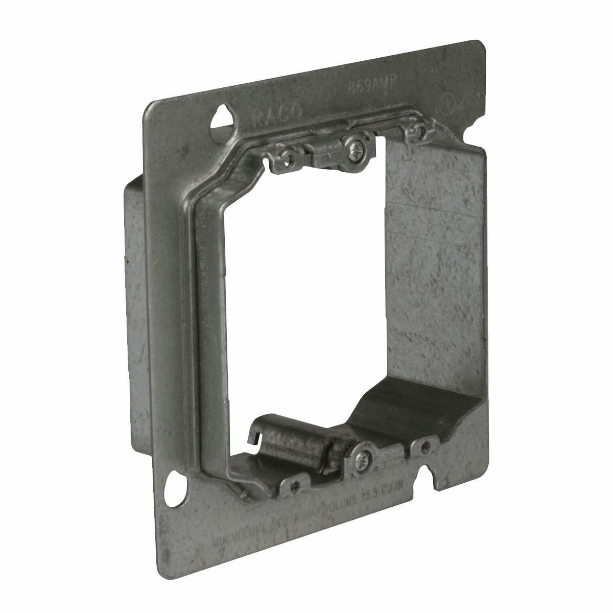 869AMR 2-Gang Adjustable Drawn Mud Ring, 4-11/16 in W x 1.41 in D, Steel
