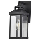 Corning 1-Light Medium Wall Lantern - Matte Black with Clear Glass