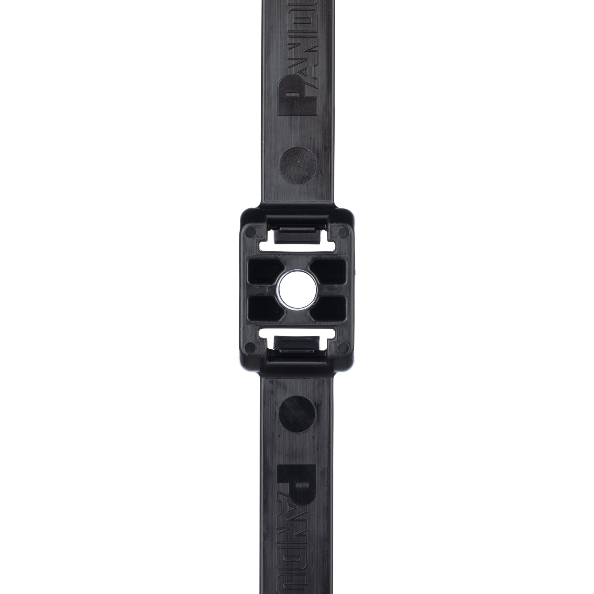Pan-Ty PLDC2.5EH-C350 Double Clamp Tie, Blk, High Heat UV PA6.6, 19.2"L, 150lb