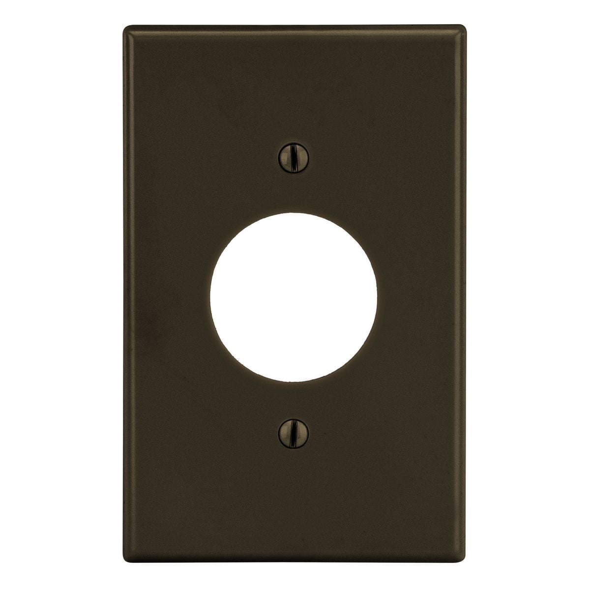 PJ7 Mid-Size Non-Metallic Wall Plate, 1 Gangs, 3.15 in W x 4.94 in H, Polycarbonate Thermoplastic, Brown