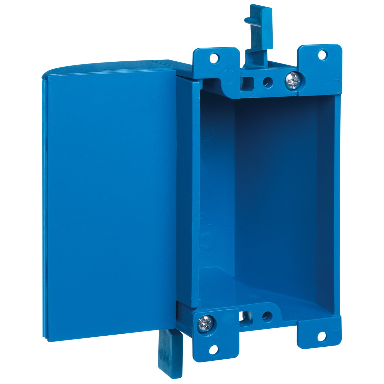 B117RSW Carlon Old Work Outlet Box With Access Panel, PVC, 17 cu-in Capacity, 1 Gangs, 3.64 in L x 4.07 in W x 2 in D