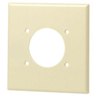2-Gang Flush Mount 2.15-Inch Diameter, Device Receptacle Wallplate, Midway Size, Ivory