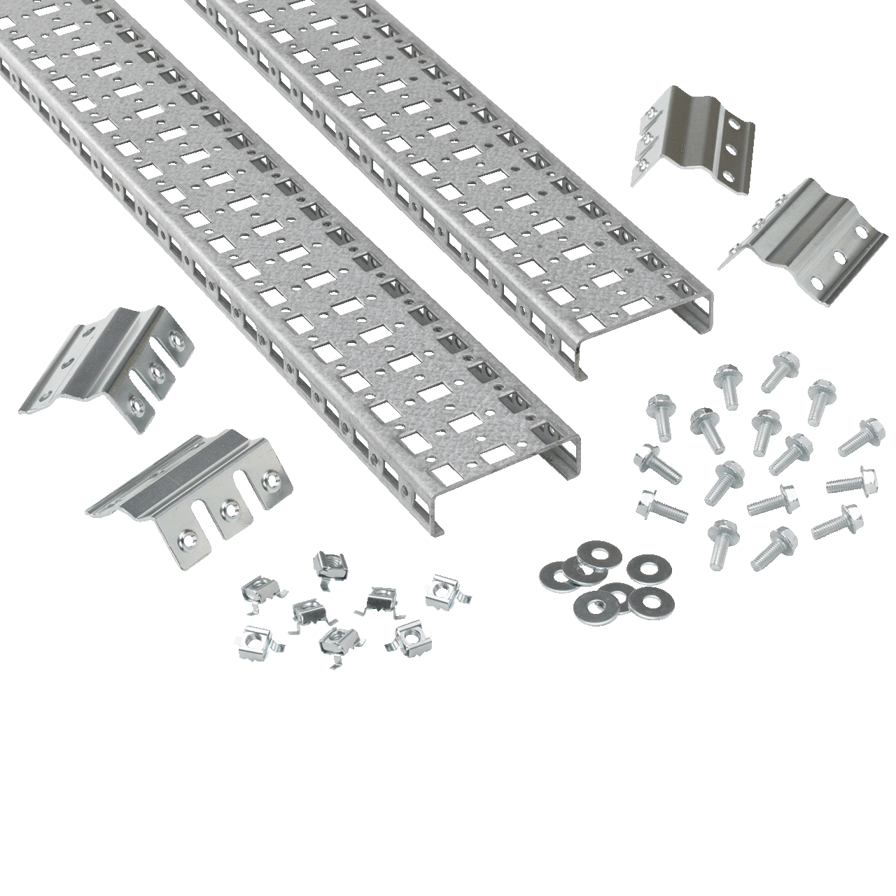 PGH3S20V ProLine P20 3-Row Hole Pattern Full Height Vertical Grid Strap, 1895 mm H x 75 mm W, For Use With ProLine 2000 mm H Frame Modular Enclosures, Steel