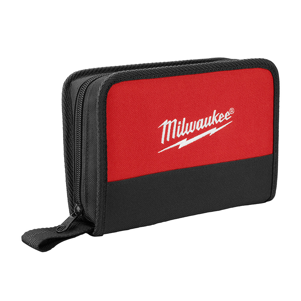 48-55-0170 Soft Zippered Accessory Case, 5 in L x 10-1/2 in W x 1-1/2 in D, Nylon