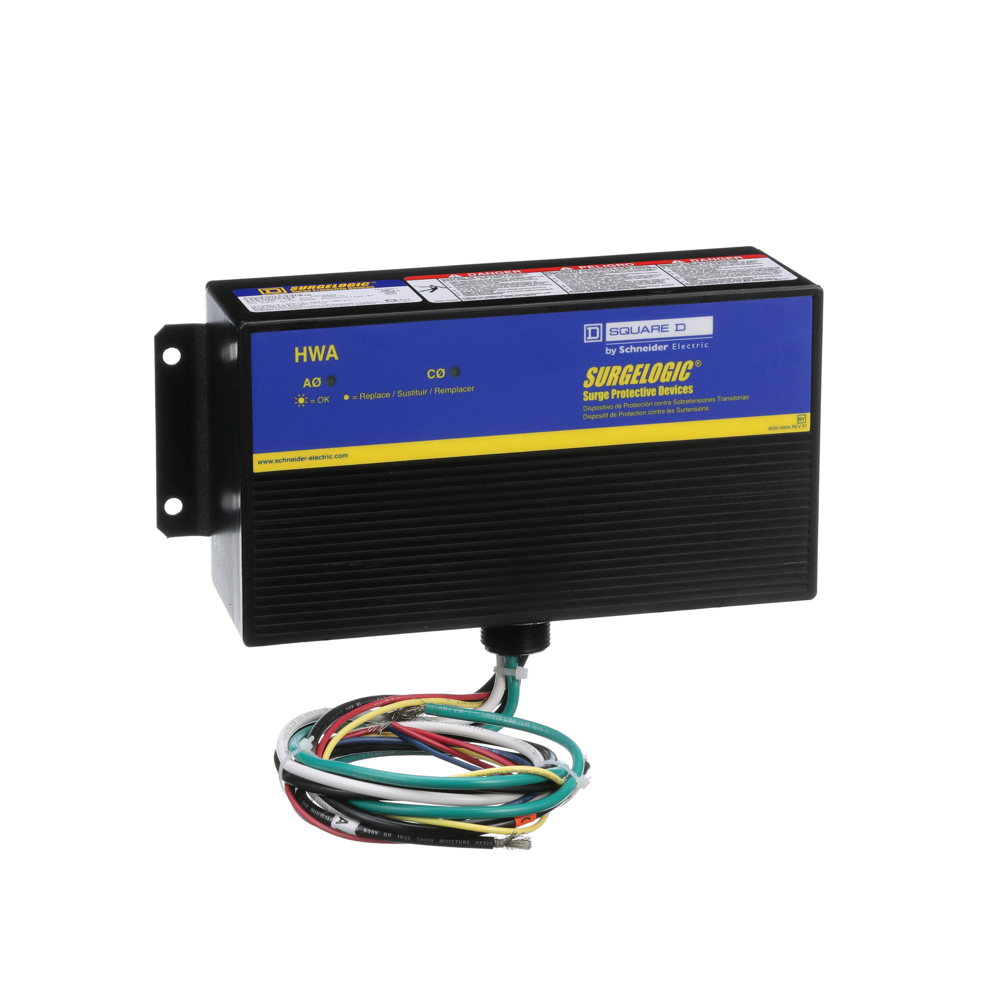 TVS1HWA50X Isolated Ground Surge Protective Device, 120/240 V AC, 200 kA SCCR, 1 Phase