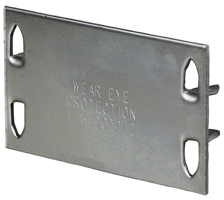2520 Safety Plate, 5 in L x 1-3/4 in W, 20 ga Steel