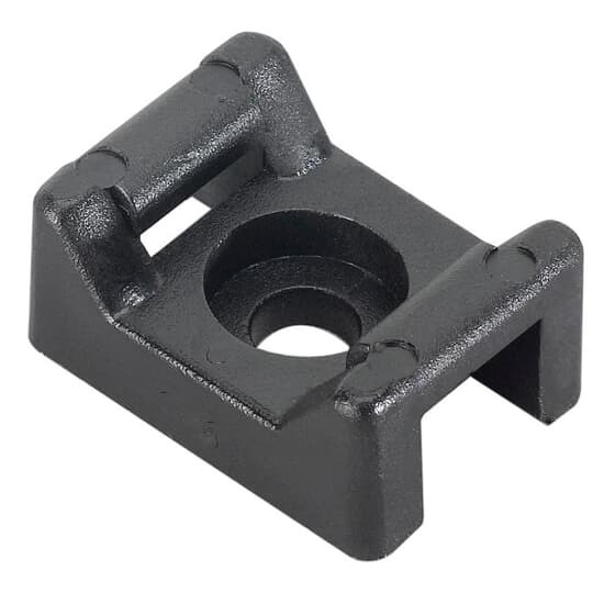 TC142X Ty-Rap Saddle Support Cable Tie Mounting Base, Threaded Mount, Nylon/Polyamide 6.6, Black