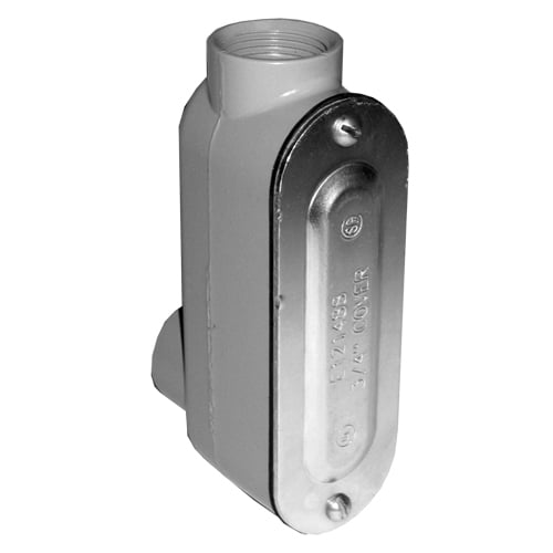 LB350DCG NEER Type LB Conduit Outlet Body, 1-1/2 in Hub, 304.9 cu-in Capacity, Die-Cast Aluminum, Epoxy Powder Coated