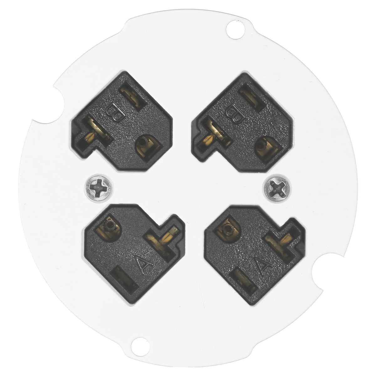 S1R4SPQUAD Standard Sized Sub Plate, 4 in Dia, Composite
