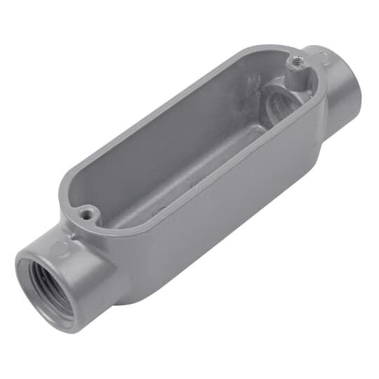 AC-6-RD Red Dot Type-C Conduit Body With Cover, 2 in Hub, 69.5 cu-in Capacity, Die Cast Aluminum, Powder Coated Urethane