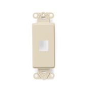 41641-I Decora QuickPort Multimedia Insert, 1 Port, Fastened Mount, Ivory
