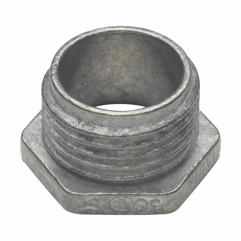 52D Non-Insulated Threaded NPSM Conduit Bushed Nipple, 1 in, For Use With Rigid/IMC Conduit, Die Cast Zinc